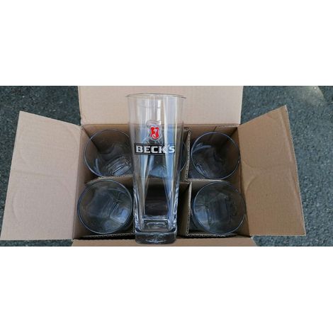 Lot de 6 grands verres Beck’s - 50 cl - Série