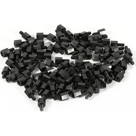 100 pcs M2 M3 M4 Plastique Nylon Hex mle Femelle Femelle Entretoise Tête Ronde Vis crou (1/5)