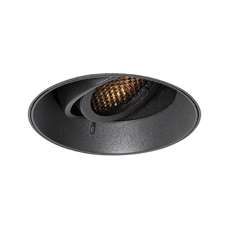 QAZQA Moderno Foco empotrado moderno negro GU10 redondo sin marco - Oneon Honey Aluminio Redonda Adecuado para LED Max. 1 x 50 Watt