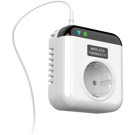 Enchufe inteligente termostático con conexión wifi, controlable de forma remota a través de la aplicación Smartlife y compatible con el control por voz de Google Assistant. (1/5)