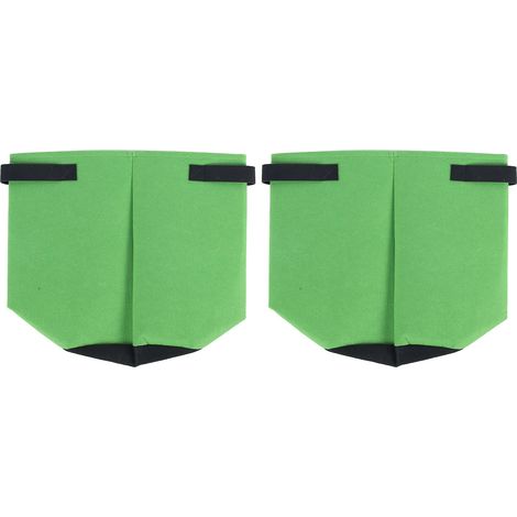 Lot de 2 sacs de culture pour plantes et fleurs, outils de jardinage pour la culture de fruits et légumes, pots de culture verts (1/5)