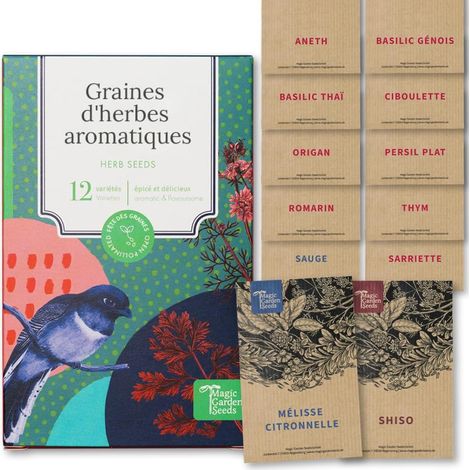 Coffret de graines d'herbes aromatiques 12 variétés (1/5)