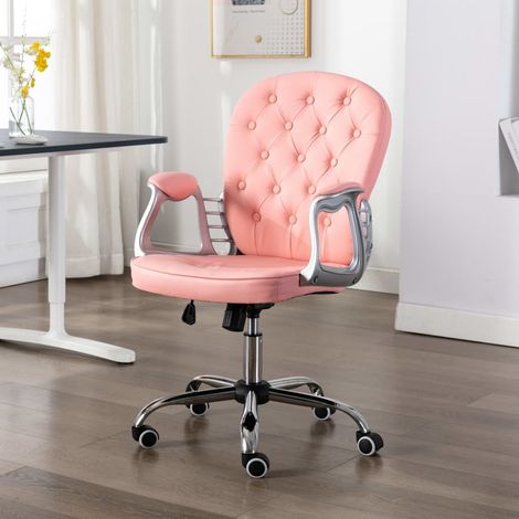 Chaise de bureau pivotante Rose Similicuir vidaXL (1/5)