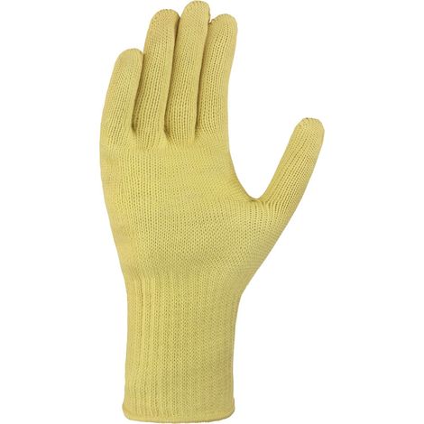 DELTA PLUS Hitze Schutzhandschuh Aramid Größe 9, Thermo- und Schnittschutzhandschuh, Arbeitshandschuh, beidseitig tragbar, gestrickt, EN 388/EN 407, Aramidfaser - 1 Paar (1/4)