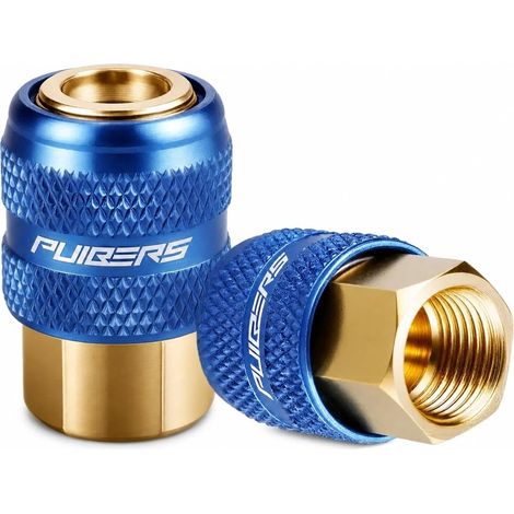Embout de Gonflage Pneu 2 Pièces, Filetage 1/4" FNPT (1/5)