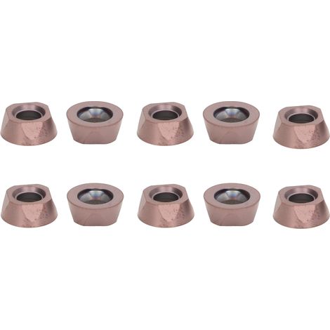 Lot de 10 plaquettes carbure round pour tour à bois CNC bricolage, revêtement bronze, type RPMT1204MOE-TT (1/5)