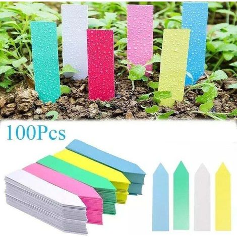 étiquettes en plastique imperméables pour plantes de jardin, 100 pièces, marqueurs de plateau pour pépinière, bricolage, outils de décoration de jardin, jardinière, étiquettes d&39atterrissage (1/4)