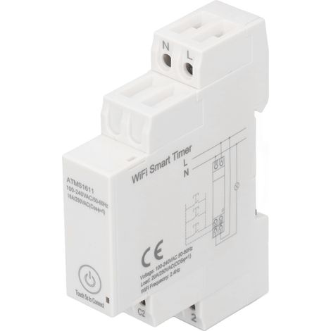 Moniteur d'énergie intelligent, disjoncteur, compteur, minuterie, télécommande, compteur de consommation électrique CA 100-240 V (1/5)