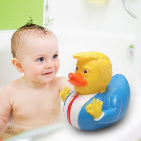 Canard en caoutchouc Donald Trump PVC pour piscine et fête - Jouet cadeau drôle (1/5)