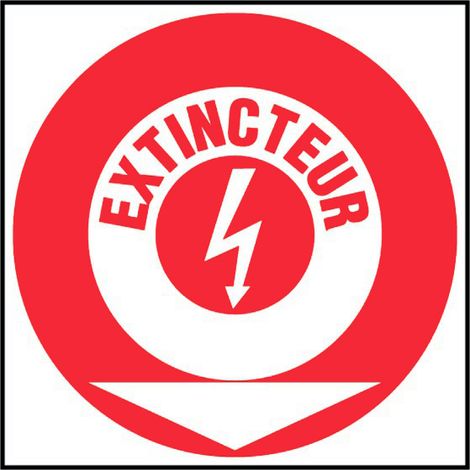 Panneau Extincteur pour feu éléctriques - Rigide 200x200mm - 4034720