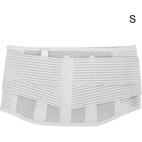 Ceinture lombaire magnétique unisexe - Support lombaire ajustable et respirant - Gris Taille S (1/5)