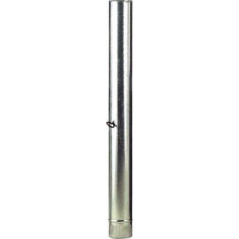 Tubo per stufa in acciaio zincato Ø 100 mm. Con chiave