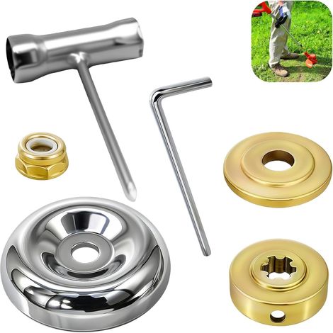 6 Pièces Universelle Kit Fixation écrou Lame Boîte,Morceaux Kit Ecrou Tete Debroussailleuse Convient à une Variété de Tondeuses à Gazon, Débroussailleuses (6PCS) (1/5)