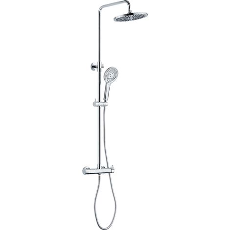 Colonna doccia slot termostatica cromata 2 funzioni soffione doccetta tondo pezzi 1 (1/5)