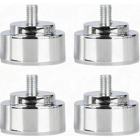 Pieds métalliques réglables, filetage M10, adaptés aux meubles lourds, argentés, 3 cm (1/5)