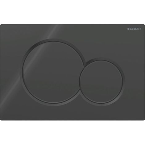 Plaque de déclenchement Geberit Sigma01 pour rinçage double touche: noir foncé RAL 9005 (115.770.DW.5)