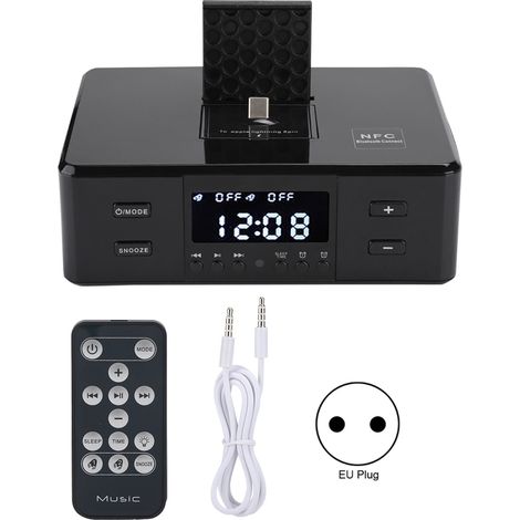 Réveil D9PRO 3 en 1 avec Radio FM, Bluetooth, Haut-parleur et Chargeur USB 110-240V