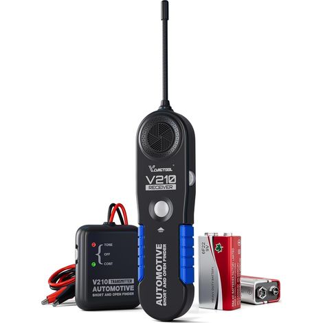 Traceur de Cables Electriques, Outil Detecteur De Fil Coupe Voiture 6-42V DC, Testeur de Circuit Ouvert et Court-circuit, Localisateur de câble et Disjoncteur électrique Automobile (1/5)
