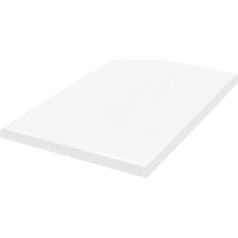 Mattress Topper White PU Foam Polyester Cover EU Small Double Size 120 x 200 cm Comfort Layer Pad CALM