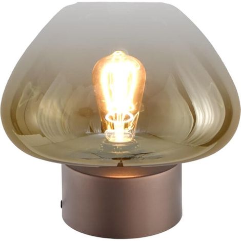 Lampe de table Genua marron avec verre doré Ø 29cm - 4970-15-15-29 (1/3)