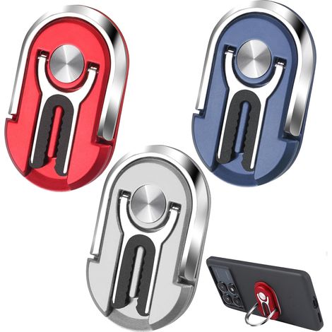 Lntyq 3 Pieces Porte Telephone Voiture Grille Aération, 360° Rotation Support Voiture Réglable, Téléphone Bague Support, Aide à Maintenir Le téléphone en Place, pour Tous Les Smartphones (1/5)