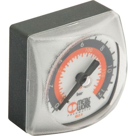 Riegler Manometer Metal Work, G 1/8 hinten, 0-4 bar,40x40