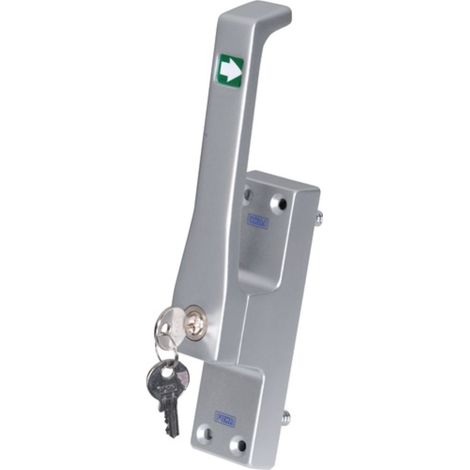 FUHR accionamiento puerta 970Z DIN izq.plata anodiz.LM Varilla redonda 10mm - TP970ZLE (1/2)