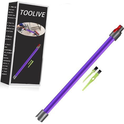Tube Télescopique Tige Rigide Rallonge compatible pour Dyson V11 V10 V15 V8 V7 Longueur 73 CM Tube À Dégagement Rapide - Violet (1/5)