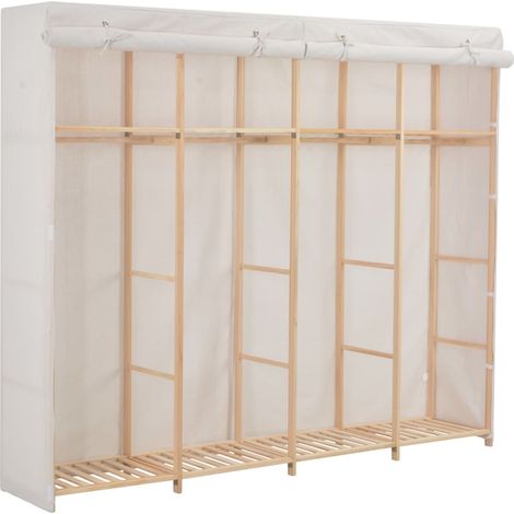 Garde-robe Blanc 200x40x170 cm Tissu vidaXL
