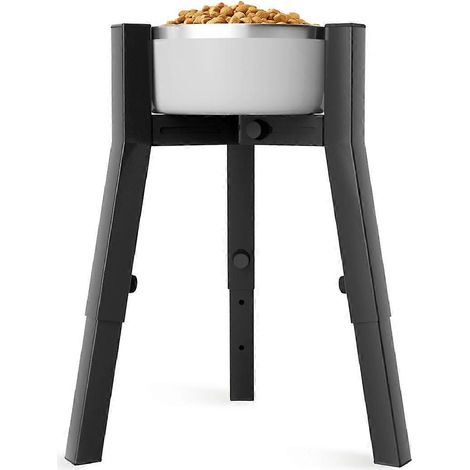 Erhöhter Ständer für mittelgroße, große und extra große Hundenäpfe, hoher Metallständer für Hundefutter, verstellbar (Näpfe nicht im Lieferumfang enthalten). (1/5)