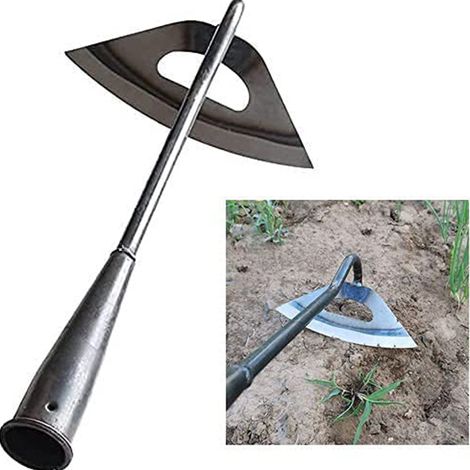 All-Steel Hardened Hollow Hoe Gardening Loosening Soil Tool, Garden Planting Hoe, Portable Weeding R