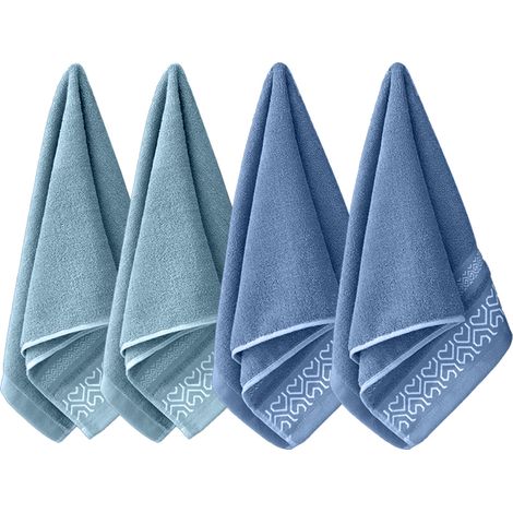 Serviette De Main - Coton 100 % - 33 x 72 cm - Pour Salle De Bain Gym Et Camping - Lot De 4 (1/5)