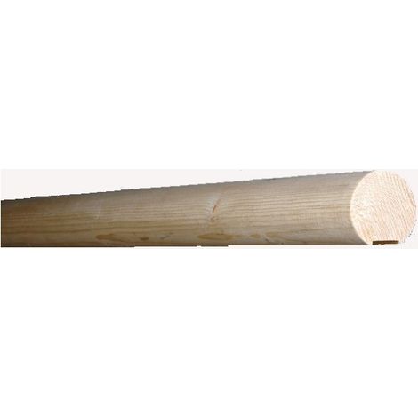 Main Courante Sapin Ronde ø50 Mm Sans Supports Longueur      195 Cm