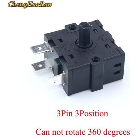 3 broches 3 positions interrupteur rotatif pour chauffage de salle électrique, 3 positions, 4 positions, 3 b (1/4)
