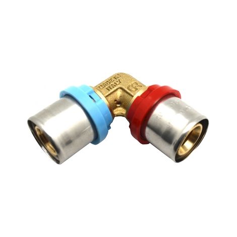 RACCORDO CURVO DOPPIO COMPACT  PER MULTISTRATO- 20 x 2,0 - 20 x 2,5- TIEMM- pezzi 1
