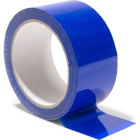 Nastro Adesivo per imballaggio acrilico colorato silenzioso in PPL - 66 mt x 50 mm - Colore: Blu - Packaging: 50mm x 66MT (36 rotoli) (1/3)