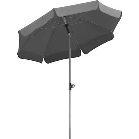 Parasol Locarno anthracite d'env. 150 cm de diamètre. (1/5)