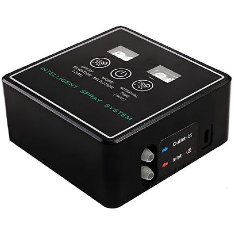 RHG Buse intelligente, système de pulvérisation de brouillard à circulation automatique, mémoire de panne d'électricité, buse réglable à 360 degrés, écran tactile 5m + 2 buses (noir) (1/4)