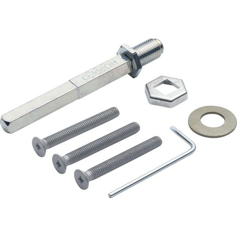 Hoppe Befestigungsset mit Schnellstift passend zur Sicherheits-Wechselgarnitur Türstärke 87-92mm