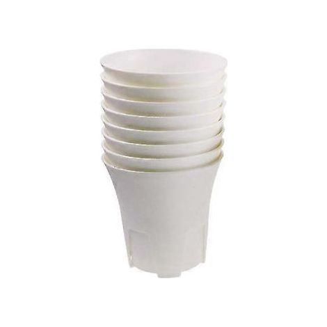 Pots ronds profonds blancs, pots Vientiane pour plantes succulentes avec contrôle des racines, pots de fleurs en plastique résistants à la pourriture, ouverture latérale, pot à col haut, lot de 12 (1/5)