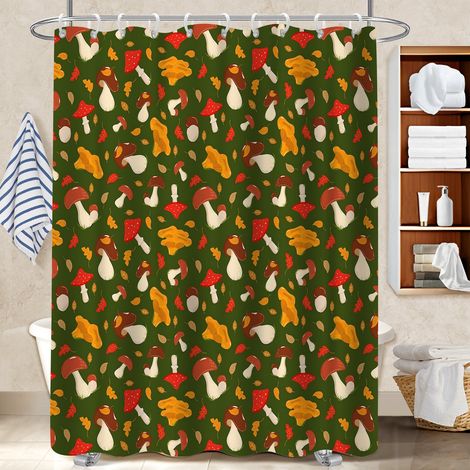 Rideau de douche imperméable en polyester 180x180 poids aux ourlets séparation douche pour salon de coiffure (1/5)