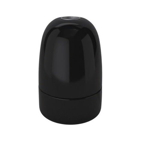 Douille Porcelaine Noire E40 : Vintage, Déco et Qualité pour un Éclairage Élégant