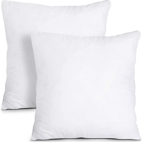 Coussins de Garnissage 45 x 45 cm (Lot de 2), Coussin à Recouvrir, Oreillers Intérieur, Rembourrage Coussins (Blanc)