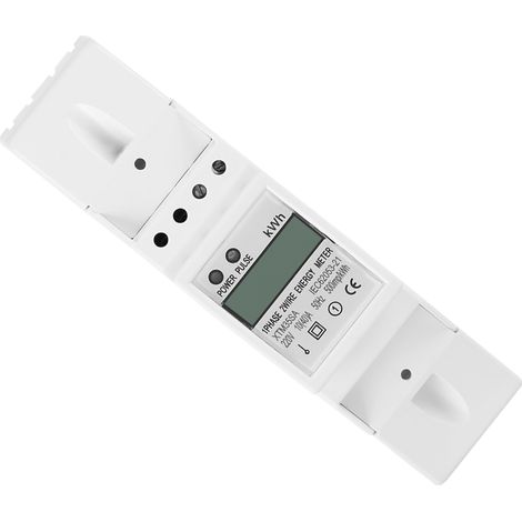 Compteur électrique électronique LCD monophasé sur rail DIN 10-40 A (1/5)