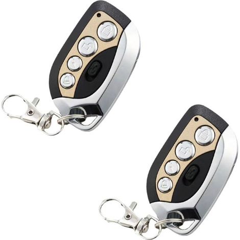 Duplicateur de Télécommande sans Fil,Télécommande Portail Copie,433.92MHz Clonage Électrique Clonage Universel Duplicateur Clé Fob pour Porte de Garage (2 articles) (1/4)
