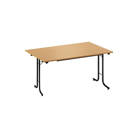 Mesa plegable  con bordes redondeados  armazón de tubo redondo