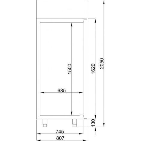 Armoire Négative 700 L Inox - Energy Line - Combisteel (1/4)