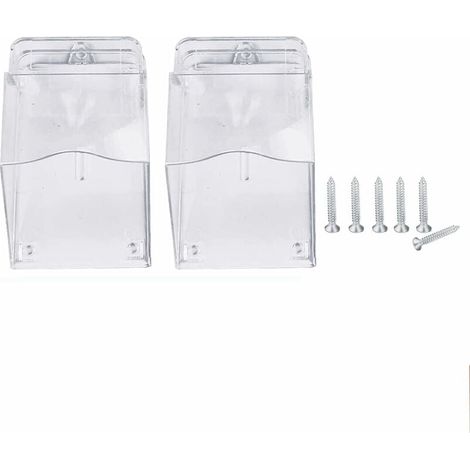 2pcs Housse de protection, transparent, imperméable, résistant aux UV, pour sonnette sans fil extérieur (1/5)