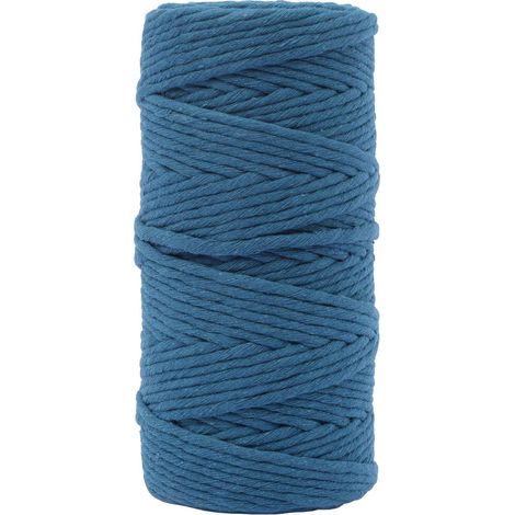 Corde Macramé - Bleu Foncé - 3 mm x 100 m - 100% coton (1/5)