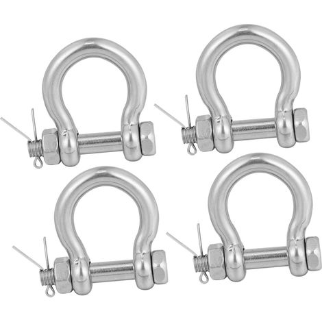 de 4 manilles en acier inoxydable en forme de fer à cheval (1/5)
